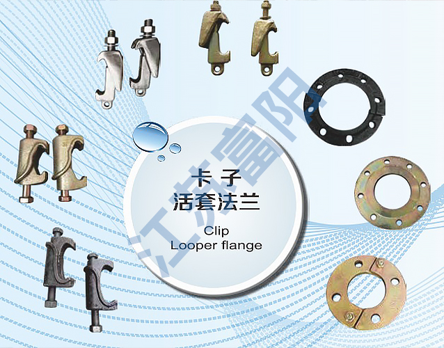 Glass lined clip looper flange